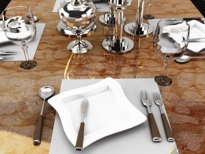 dining table set 39 3D मॉडल
