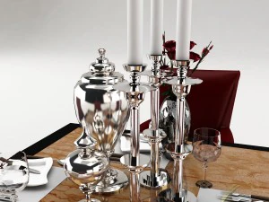 dining table set 39 3D Model