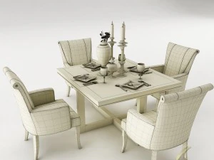 dining table set 39 3D Model