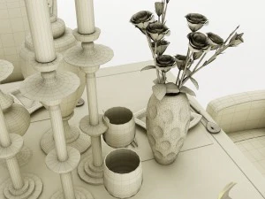 dining table set 39 3D Model