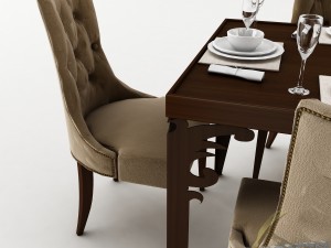 dining table set 40 3D Model