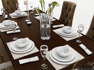 dining table set 40 3D Model