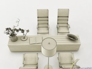 dining table set 41 3D Model