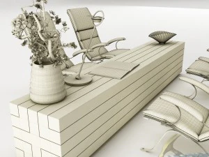dining table set 41 3D Model