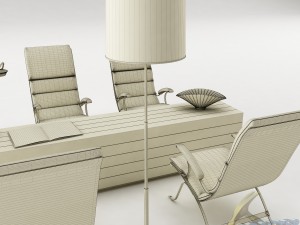 dining table set 41 Modèle 3D