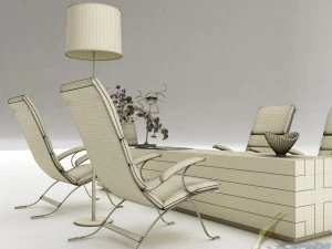 dining table set 41 3D Model