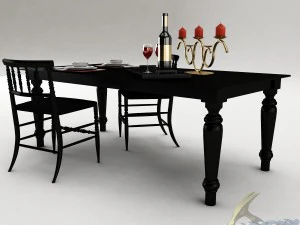 dining table set 42 3D Model