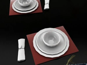 dining table set 42 3D Model