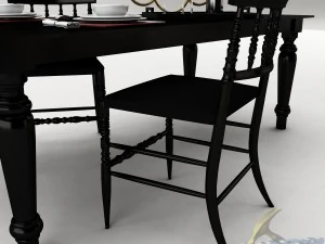 dining table set 42 3D Model