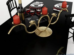 dining table set 42 3D Model