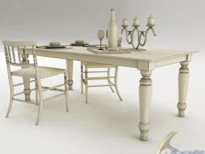 dining table set 42 3D Model
