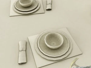 dining table set 42 3D Model