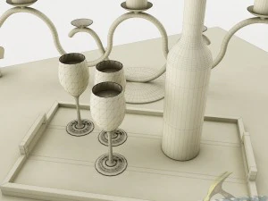 dining table set 42 3D Model