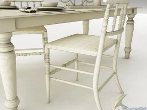 dining table set 42 3D Model