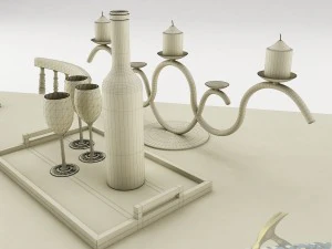 dining table set 42 3D Model