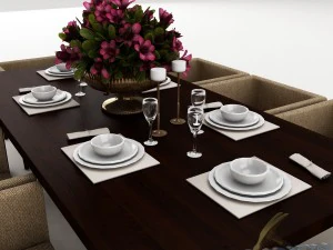 dining table set 43 3D Model