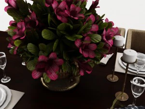 dining table set 43 3D Model