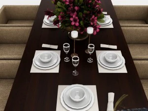dining table set 43 3D Model