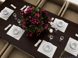 dining table set 43 3D Model