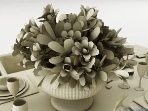 dining table set 43 3D Model