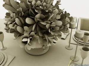 dining table set 43 3D Model