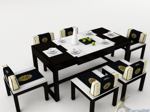 dining table set 44 3D Model