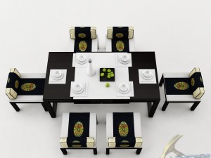 dining table set 44 3D-Modell