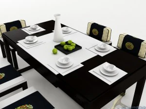 dining table set 44 3D Model