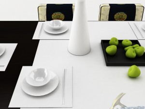 dining table set 44 3D-Modell