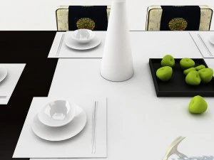 dining table set 44 3D Model