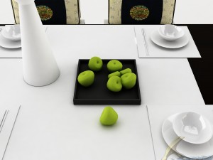 dining table set 44 3D-Modell