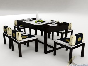 dining table set 44 3D-Modell