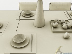 dining table set 44 3D-Modell