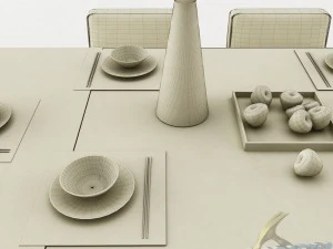 dining table set 44 3D Model