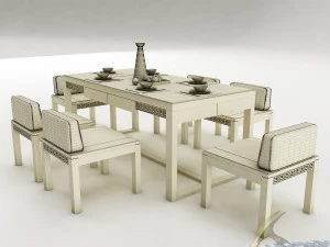 dining table set 44 3D Model