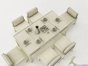 dining table set 44 3D Model