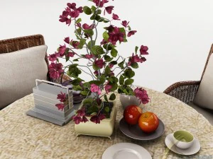 dining table set45 3D Model