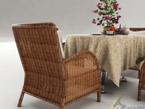 dining table set45 3D Model