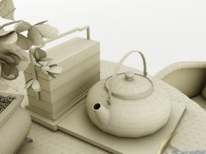 dining table set45 3D Model