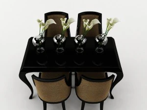 dining table set 46 3D Model