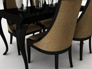 dining table set 46 Modèle 3D