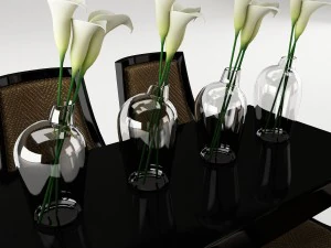 dining table set 46 3D Model