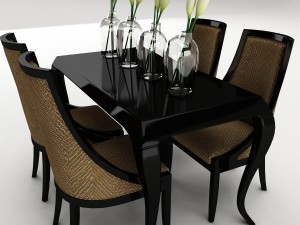 dining table set 46 Modèle 3D