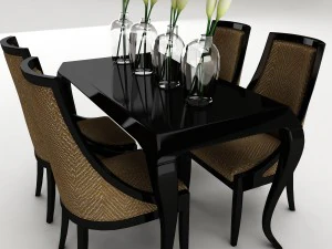 dining table set 46 3D Model