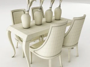 dining table set 46 3D Model
