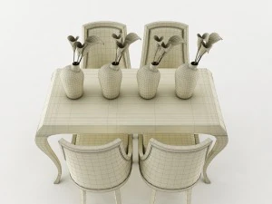 dining table set 46 3D Model