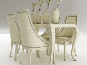 dining table set 46 3D Model