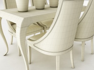 dining table set 46 Modèle 3D