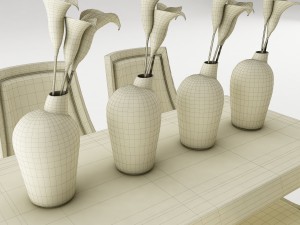 dining table set 46 Modèle 3D