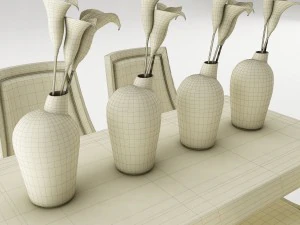 dining table set 46 3D Model